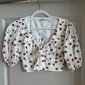 Abercrombie & Fitch Polka Dot Crop Top